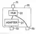 Fig. 01 - Telephone outlet with packet telephony adaptor, and a network using same