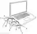 Fig. 01 - Multifunction portable table attachment for laptop computers