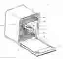 Fig. 01 - Dishwasher with driven rotatable spray arm