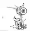 Fig. 19 - Brake operation structure and brake/differential-lock operation structure