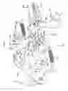 Fig. 22 - Brake operation structure and brake/differential-lock operation structure
