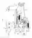 Fig. 27 - Brake operation structure and brake/differential-lock operation structure