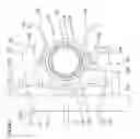 Fig. 44 - Relay connector, mounting structure of relay connector and chassis, and mounting structure of relay connector and discharge tube