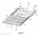 Fig. 23 - Oven rack assemblies with release mechanisms and catches