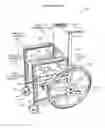 Fig. 01 - Structure, components and method for constructing and operating an automatically self locking manually propelled vehicle such as a wheel chair