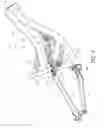 Fig. 03 - Bicycle frame with articulating linkage mounting arrangement