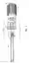 Fig. 02 - Environmentally safe hairbrush with automatically disentangling removable handle, magnetic rollers and removable bristles