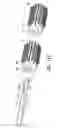 Fig. 09 - Environmentally safe hairbrush with automatically disentangling removable handle, magnetic rollers and removable bristles