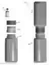 Fig. 01 - Two bottle filter connector system with removeable ring