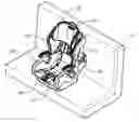Fig. 01 - Reversible child car seat with separable base member