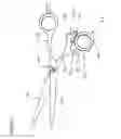 Fig. 02 - SCISSORS UTILIZING A FLEXIBLE AND DETACHABLE THUMB RING CONNECTION