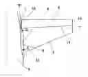 Fig. 01 - Sealing system for the gap existing between the fuselage and the elevator of the orientable horizontal stabiliser of an aircraft, extended with an aerodynamic fairing for sealing of the opening existing between the fuselage and the orientable horizontal stabiliser
