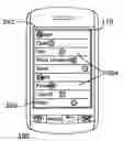 Fig. 01 - Target zones for menu items on a touch-sensitive display