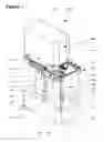 Fig. 02 - Enclosure for a laboratory balance with a sliding side wall mounted such that the top guide sliding mechanism imparts a turning moment on the lower edge of the wall to press it against an abutment of the weighing compartment to form a seal