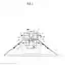 Fig. 02 - Flying body having an upper blower equipped with rotating blades for pumping air in axial flow direction