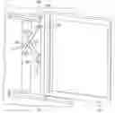 Fig. 01 - Wall-avoiding self-balancing mount for tilt positioning of a flat panel electronic display