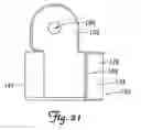 Fig. 22 - Wall-avoiding self-balancing mount for tilt positioning of a flat panel electronic display