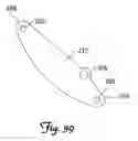 Fig. 40 - Wall-avoiding self-balancing mount for tilt positioning of a flat panel electronic display