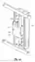 Fig. 45 - Wall-avoiding self-balancing mount for tilt positioning of a flat panel electronic display