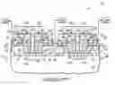 Fig. 16 - Memory arrays, semiconductor constructions and electronic systems with transistor gates extending partially over SOI and unit cells within active region pedestals