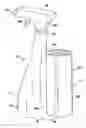 Fig. 01 - Combined spray container and wipe dispensing device