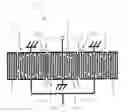 Fig. 01 - Acoustic wave device having narrower-pitch electrodes, normally-shaped electrodes and apodized electrodes
