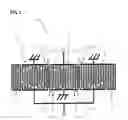 Fig. 02 - Acoustic wave device having narrower-pitch electrodes, normally-shaped electrodes and apodized electrodes