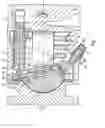 Fig. 02 - Axial piston machine having swivel cradle actuating pistons and displacement limiting devices