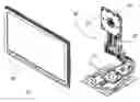 Fig. 01 - Liquid crystal display with a height adjustable base for the panel thereof