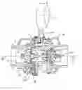 Fig. 01 - Variable geometry turbocharger with stand-off members