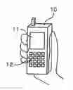 Fig. 01 - Mobile information terminal having operation keys and a display on opposite sides