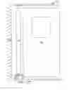 Fig. 01 - Cabinet mounted oscillating self-centering cafe-door