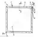 Fig. 01 - Stencil stretcher frame having a protective device for holding a printing stencil
