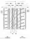 Fig. 01 - Pneumatic tire with tread having center rib, curved oblique grooves and connecting groove portions