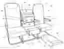 Fig. 01 - Convertible passenger seat assembly