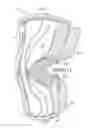 Fig. 22 - Body support for spanning a hinge joint of the body comprising an elastically stretchable framework
