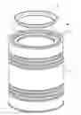 Fig. 01 - Container, Set Comprising a Ring, a Foil and a Lid, a Preset Therefor, and a Method for Producing the Set for the Container