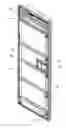 Fig. 01 - Door with mount and lock structures for mission critical enclosures