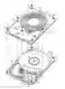 Fig. 01 - Disk drive housing with ribbed cover