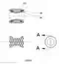 Fig. 41 - External anchoring configurations for modular gastrointestinal prostheses