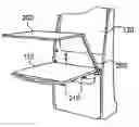 Fig. 01 - Device for retractable tablet and seat