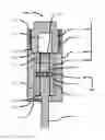 Fig. 01 - Safety connector for hot runner, having latch destructively interlocking valve stem with actuation plate