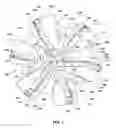 Fig. 02 - Cutting element placement on a fixed cutter drill bit to reduce diamond table fracture
