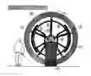 Fig. 01 - Water wheel comprising a built-in generator