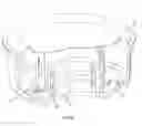 Fig. 08 - LONG EXCURSION LOUDSPEAKER WITH CLOSED MAGNETIC CIRCUIT AND RIBBED ROBBIN EXTENDING THROUGH SLOTTED YOKE