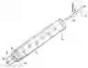 Fig. 01 - Syringe assembly with pivoting plunger and integral tip guard