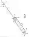 Fig. 09 - Syringe assembly with pivoting plunger and integral tip guard