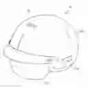 Fig. 01 - Helmet having rotatable shield