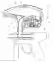 Fig. 01 - ROULETTE WHEEL-TYPE FUNNEL DEVICE FOR USE WITH HOPPER OF PAINTBALL MARKER