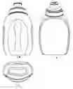 Fig. 01 - Bottle, retaining device and associated elements for carrying containers and other items